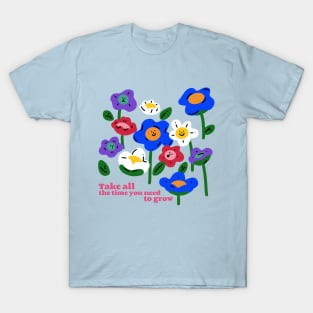 Growth Takes Time Flower T-Shirt